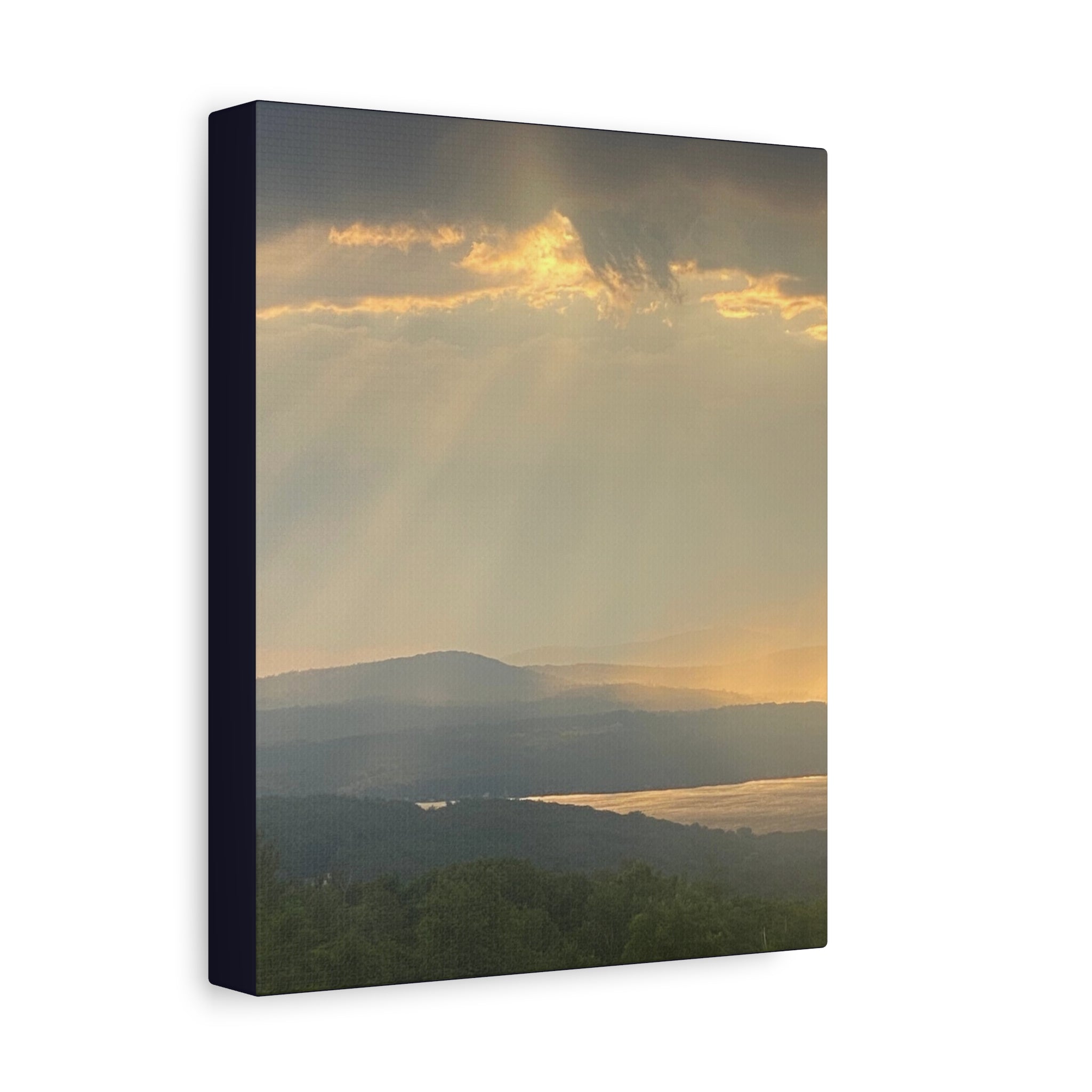 Pale Gold Mist Photo- Matte Stretched Landscape Print